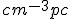 cm^{-3}pc